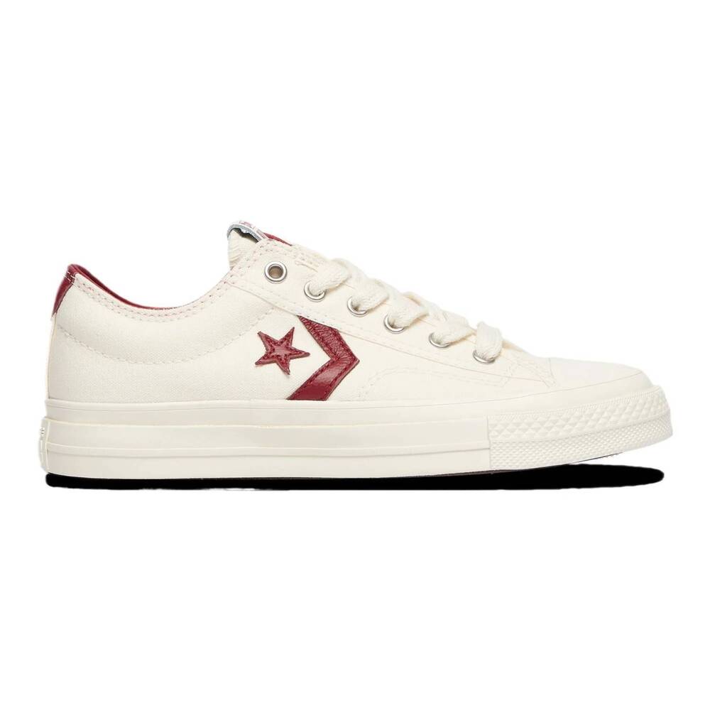 NEW CONVERSE women's star player 76 sneakers in egret/park red/egret